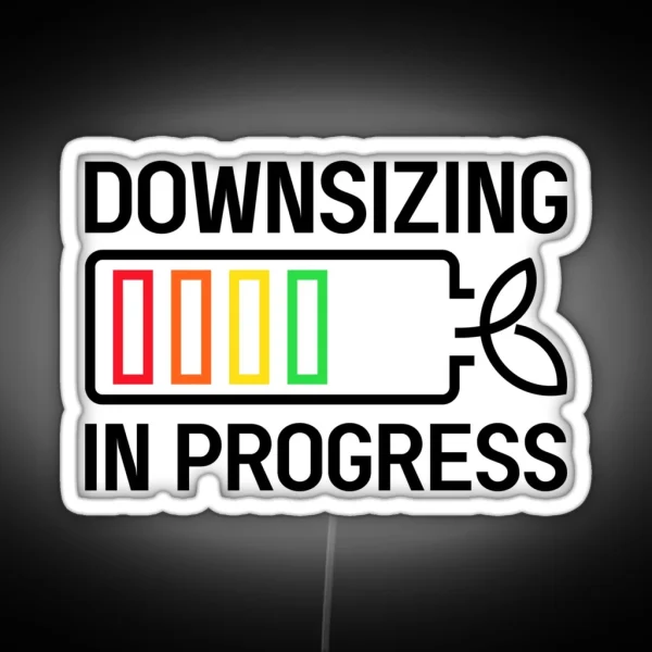 Downsizing In Progress Loading Bar Weight Loss RGB Neon Sign