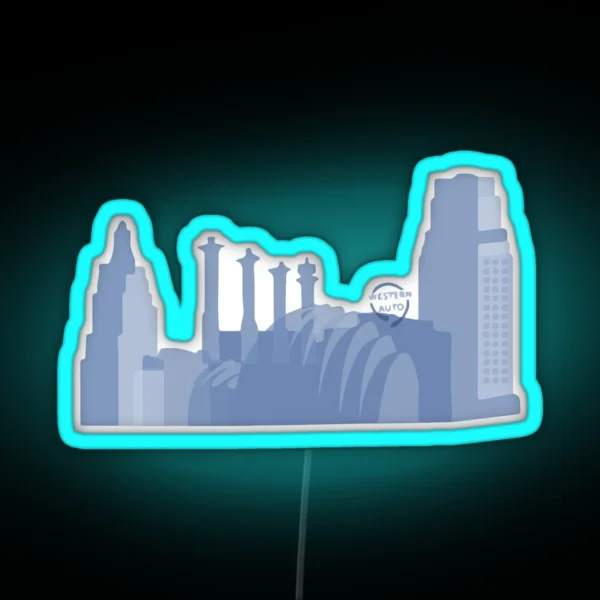 Downtown Kansas City RGB Neon Sign