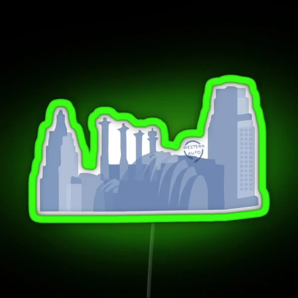 Downtown Kansas City RGB Neon Sign