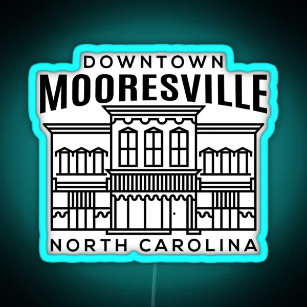 Downtown Mooresville NC RGB Neon Sign