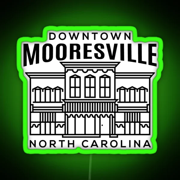 Downtown Mooresville NC RGB Neon Sign