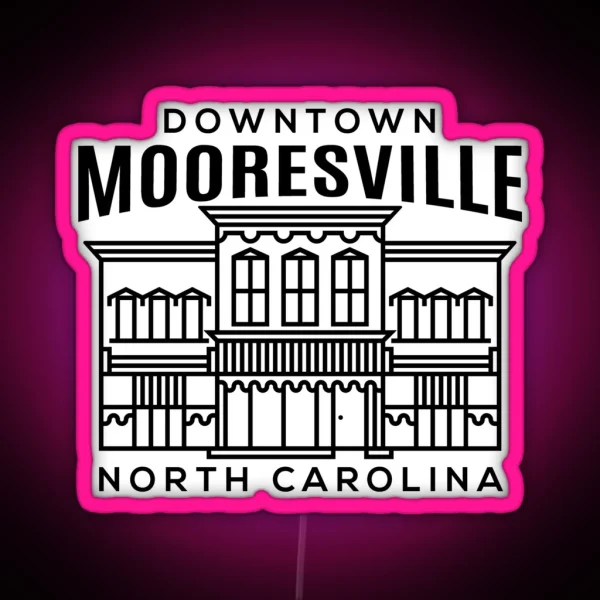 Downtown Mooresville NC RGB Neon Sign