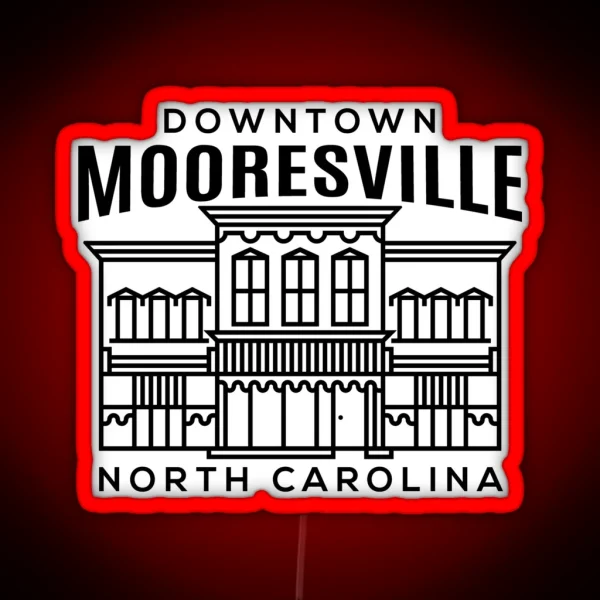 Downtown Mooresville NC RGB Neon Sign