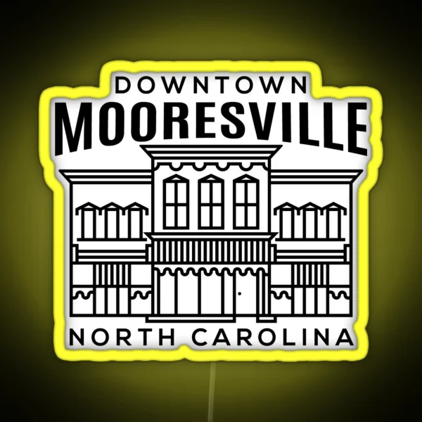 Downtown Mooresville NC RGB Neon Sign
