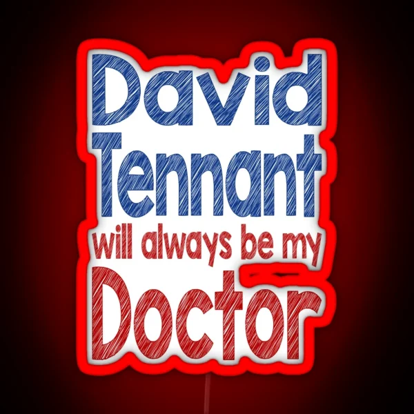 Dr David Tennant RGB Neon Sign