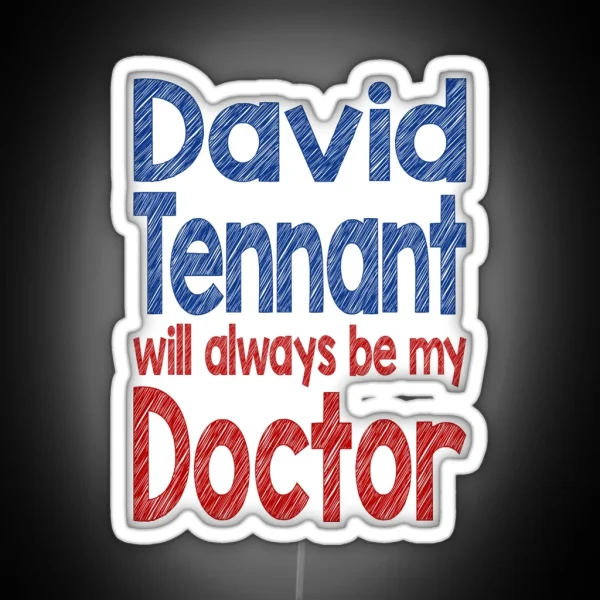 Dr David Tennant RGB Neon Sign