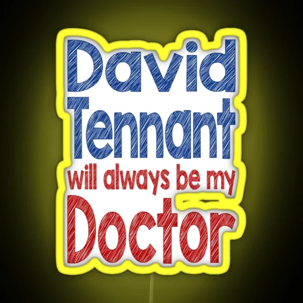 Dr David Tennant RGB Neon Sign