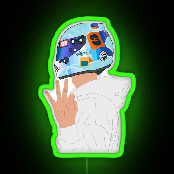 DR3 2021 Helmet Design RGB Neon Sign