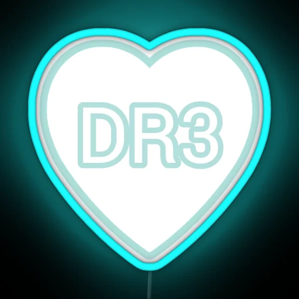 DR3 Daniel Ricciardo Heart RGB Neon Sign