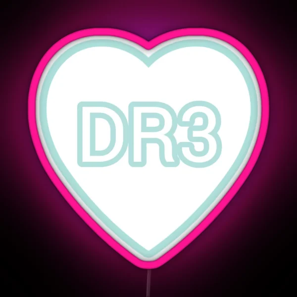 DR3 Daniel Ricciardo Heart RGB Neon Sign