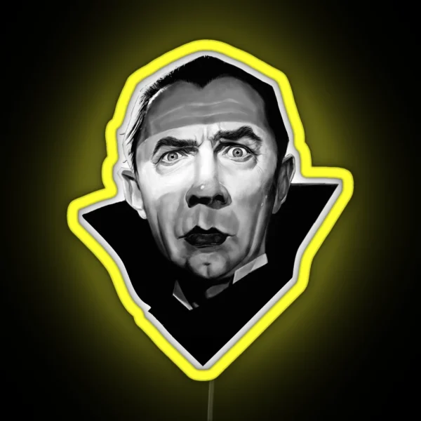 Dracula Bela Lugosi Satire RGB Neon Sign