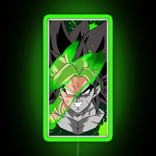 Dragon Ball Broly Wallpaper RGB Neon Sign