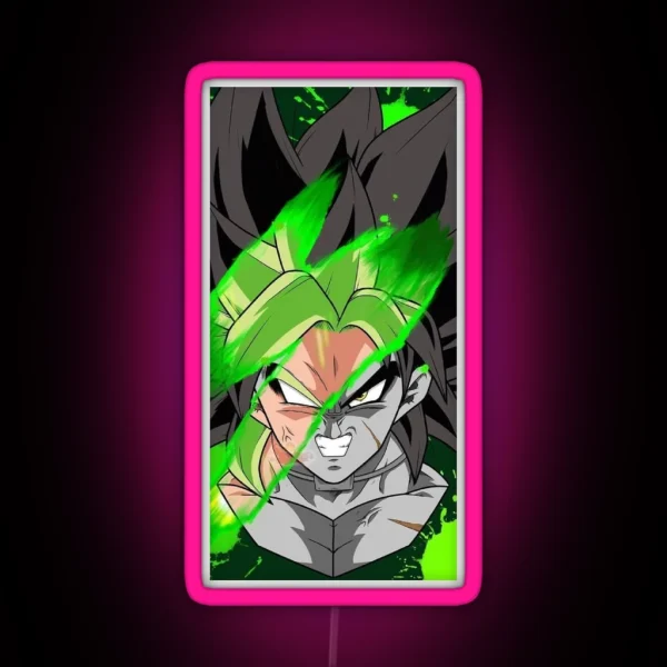 Dragon Ball Broly Wallpaper RGB Neon Sign