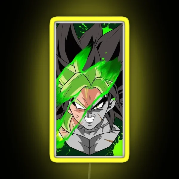 Dragon Ball Broly Wallpaper RGB Neon Sign