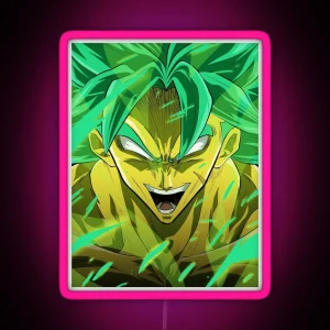 Dragon Ball Broly Wallpaper RGB Neon Sign