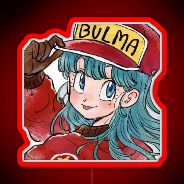 Dragon Ball Bulma Bulma Bulma Long Hair RGB Neon Sign