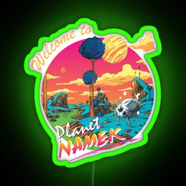 Dragon Ball Planet Namek Essential Vintage RGB Neon Sign