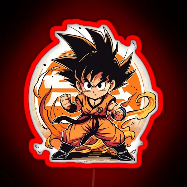 Dragon Ball Son Goku RGB Neon Sign