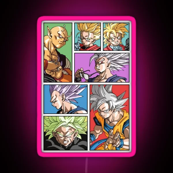 Dragon Ball Super Cover Art RGB Neon Sign