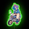 Dragon Ball Super Saiyan Swordsman Trunks Riding The Bicycle RGB Neon Sign - Image 4