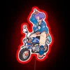Dragon Ball Super Saiyan Swordsman Trunks Riding The Bicycle RGB Neon Sign - Image 2