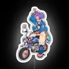 Dragon Ball Super Saiyan Swordsman Trunks Riding The Bicycle RGB Neon Sign