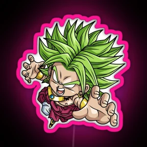 Dragon Ball Z Chibi Broly Ssj RGB Neon Sign