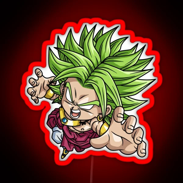 Dragon Ball Z Chibi Broly Ssj RGB Neon Sign