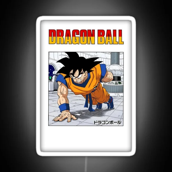 Dragon Ball Z Goku Training Manga Page RGB Neon Sign