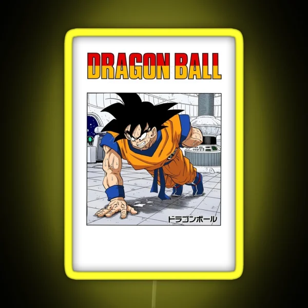 Dragon Ball Z Goku Training Manga Page RGB Neon Sign
