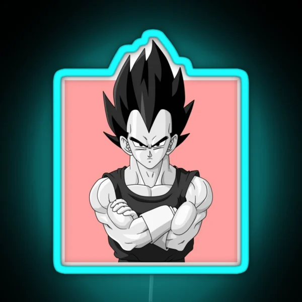 Dragon Ball Z VEGETA BADMAN57 Png RGB Neon Sign