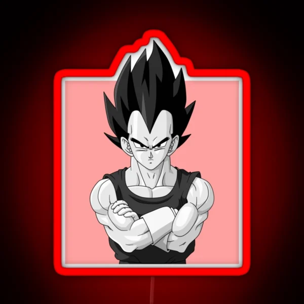 Dragon Ball Z VEGETA BADMAN57 Png RGB Neon Sign