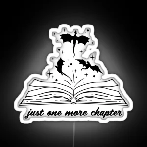 Dragon Bookish Just One More Chapter Bookworm Reader Booktok RGB Neon Sign