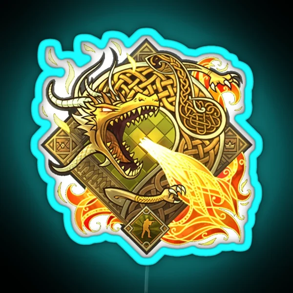 Dragon Lore Foil Counter Strike RGB Neon Sign