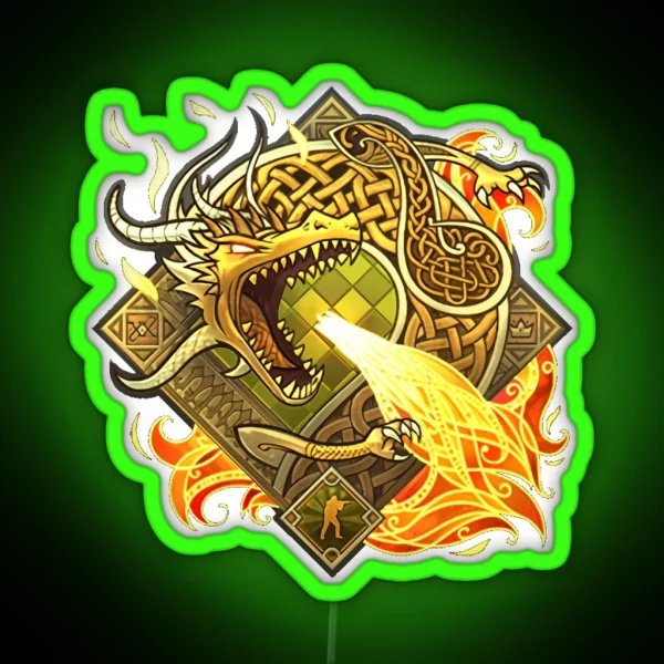 Dragon Lore Foil Counter Strike RGB Neon Sign