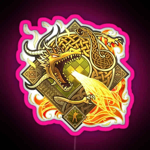 Dragon Lore Foil Counter Strike RGB Neon Sign