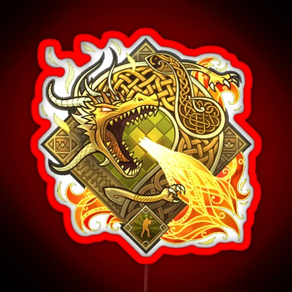 Dragon Lore Foil Counter Strike RGB Neon Sign