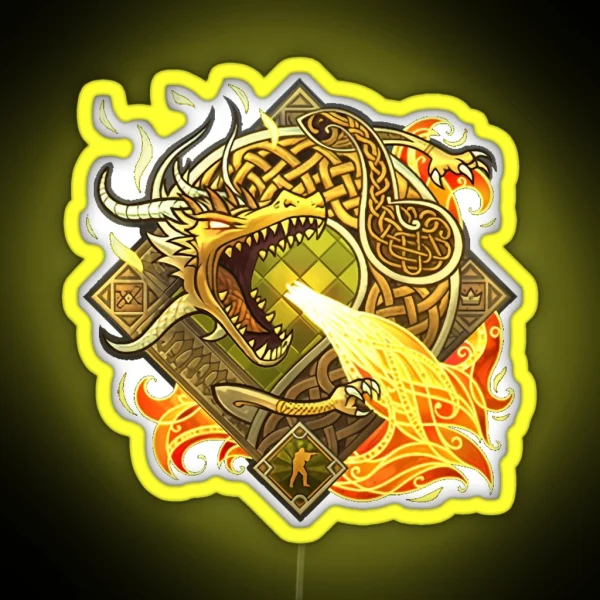 Dragon Lore Foil Counter Strike RGB Neon Sign