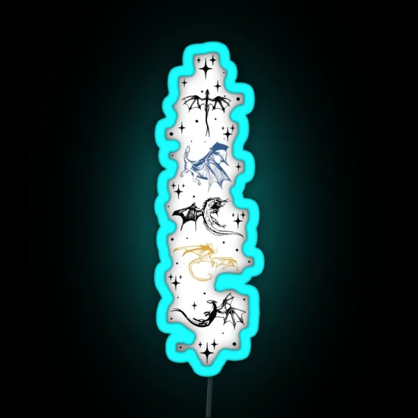 Dragon Rider Fourth Wing RGB Neon Sign