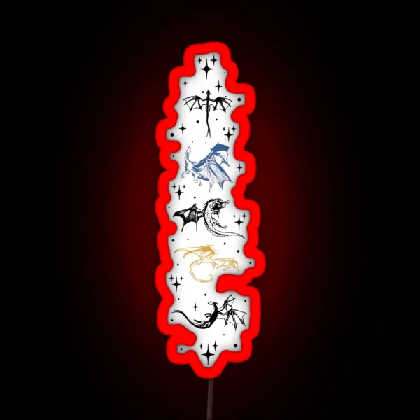 Dragon Rider Fourth Wing RGB Neon Sign