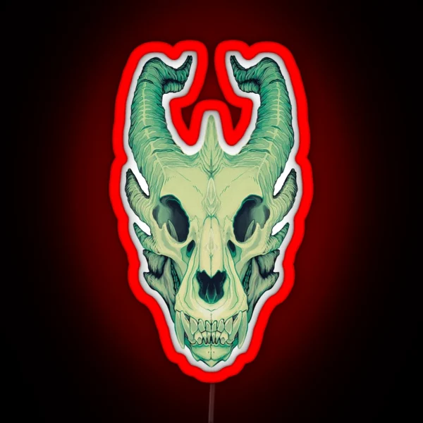 Dragon Skull RGB Neon Sign