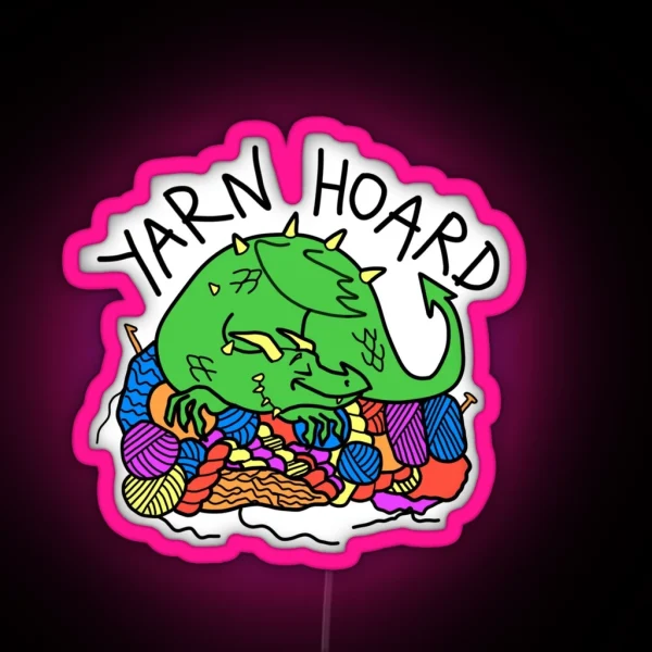 Dragon Yarn Hoard RGB Neon Sign