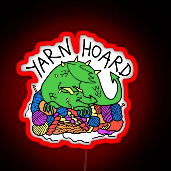 Dragon Yarn Hoard RGB Neon Sign