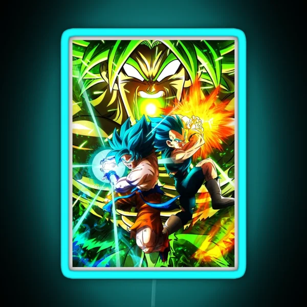 Dragonball Saiyan Broly RGB Neon Sign