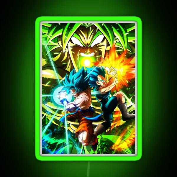 Dragonball Saiyan Broly RGB Neon Sign