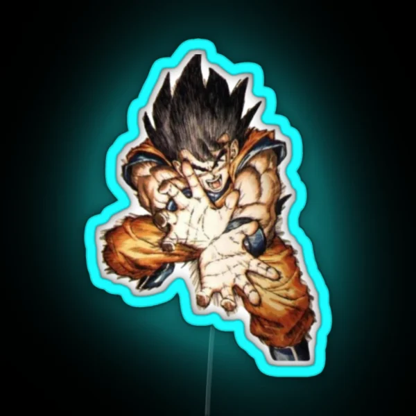 Dragonball Z Goku Kamekameha RGB Neon Sign