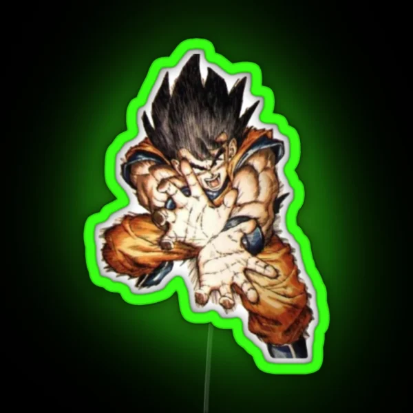 Dragonball Z Goku Kamekameha RGB Neon Sign