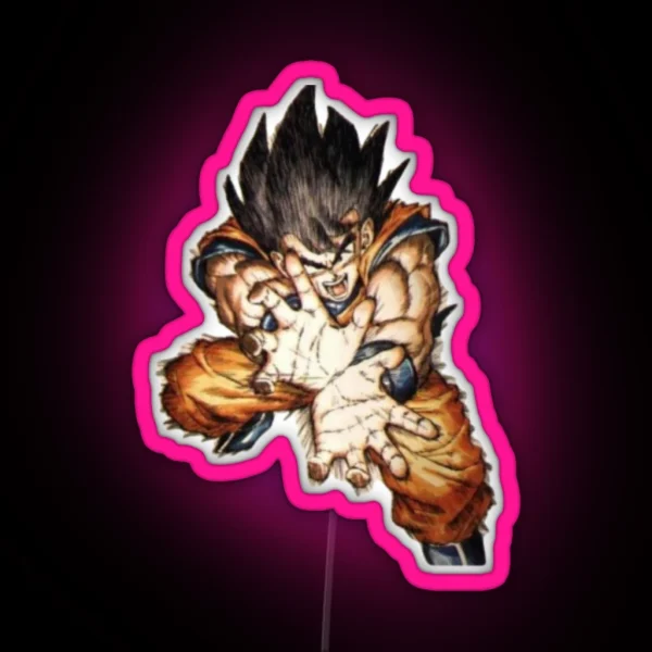 Dragonball Z Goku Kamekameha RGB Neon Sign