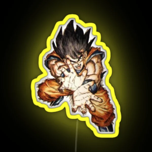 Dragonball Z Goku Kamekameha RGB Neon Sign