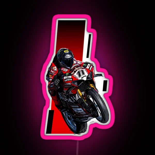 Drawing Bulega SBK Season 24 RGB Neon Sign